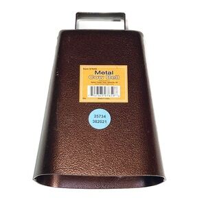 New Harbor Freight Tools Large Bronze Copper Colored 7” Heavy Metal Cow Bell